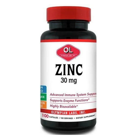Olympian Labs, Zinc Capsule, 30 Mg, 100 Caps