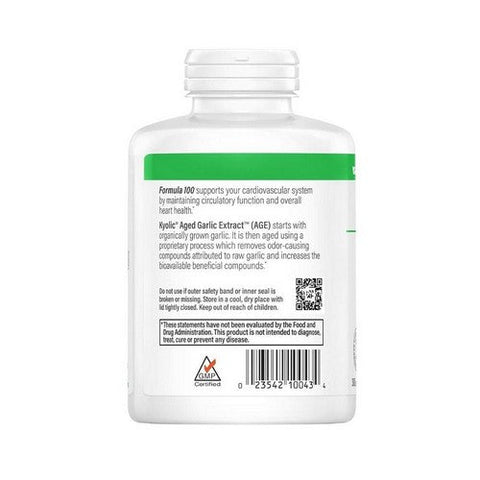 Kyolic, Aged Garlic Extract Cardiovascular Health Original Formula 100, 300 Caps Kyolic
