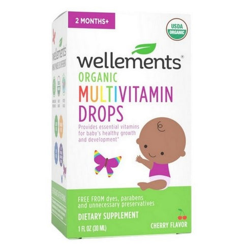 Wellements, Organic Multivitamin Drops, 1 Oz