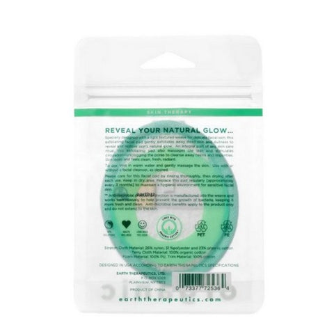 Earth Therapeutics, Organic Cotton Exfoliating Facial Pad, 1 Unit