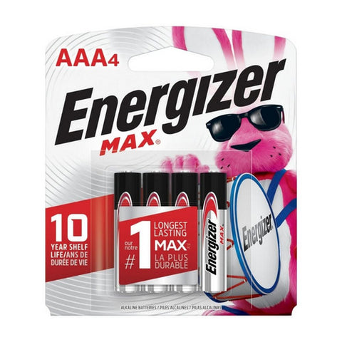 Energizer, Energizer Max AAA Batteries, Pack Of 4