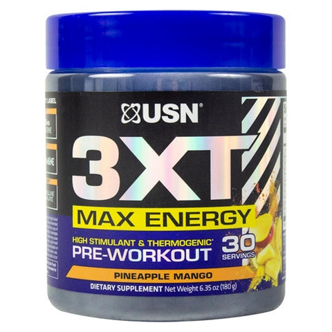 USN, 3XT-Max Energy Pineapple Mango, 30 Servings