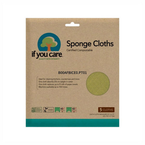 If You Care, Sponge Cloths, 5 Count