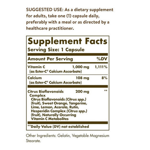 Solgar, Ester-C Plus Vitamin C, 1000 mg, 100 Caps