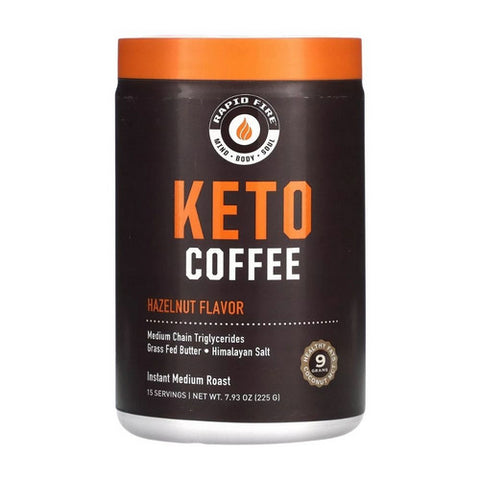 Keto Coffee Hazelnut 7.93 Oz by Rapid Fire