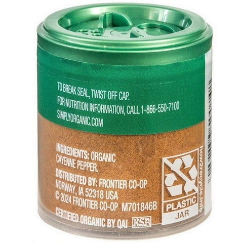 Simply Organic, Organic Cayenne Pepper, 0.53 Oz (Case of 6)