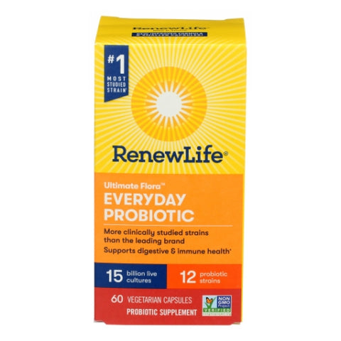 Renew Life, Ultimate Flora Everyday Probiotic 15 Billion, 60 Capsules
