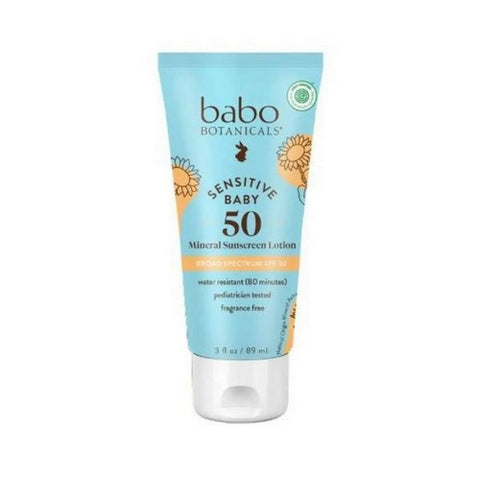 Babo Botanicals, Baby Skin Mineral Sunscreen SPF 50, 3 Oz