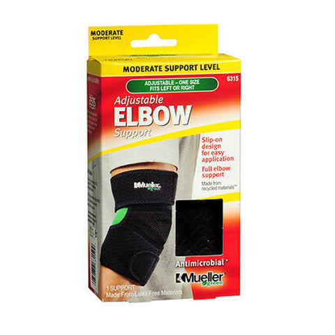 Mueller Sport Care, Green Adjustable Elbow Support Moderate, 1 Count