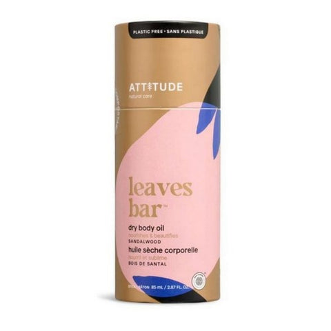 Attitude, Leaves Bar Dry Body Oil Sandalwood, 3 Oz