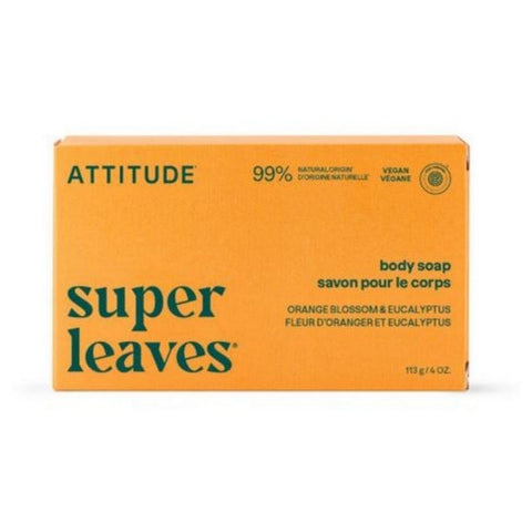 Attitude, Leaves Bar Body Soap Orange Cardamom, 4 Oz
