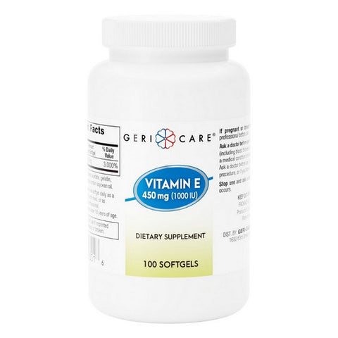 Sunmark, Geri-Care Vitamin E Supplement, 100 Tablets