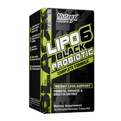 Nutrex Research, LIPO-6 Black Probiotic, 30 Capsules