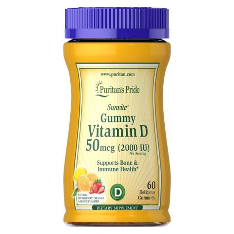 Puritan's Pride, Vitamin D3 2000 IU (per serving) Gummies, 60 Gummies