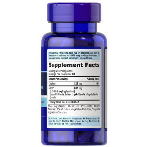 Puritan's Pride, 5-HTP 100 (Griffonia Simplicifolia), 100 mg, 120 Capsules