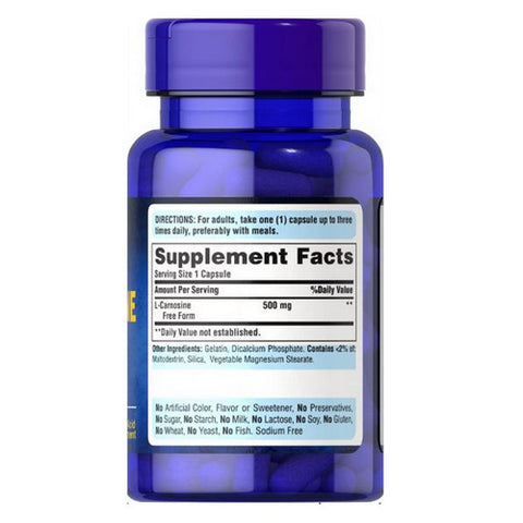 Puritan's Pride, L-Carnosine, 500 mg, 30 Capsules