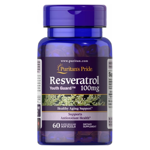 Puritan's Pride, Resveratrol, 100 mg, 60 Rapid Release Softgels