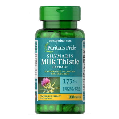 Puritan's Pride, Milk Thistle Standardized (Silymarin), 175 mg, 100 Capsules