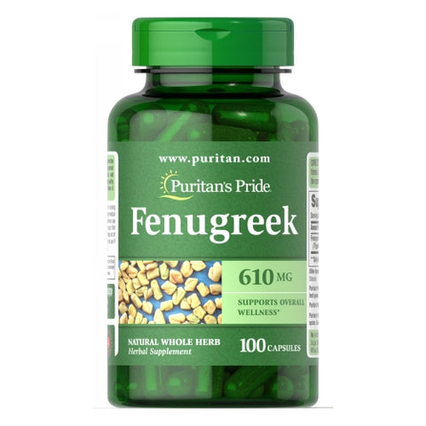 Puritan's Pride, Fenugreek, 610 mg, 100 Capsules