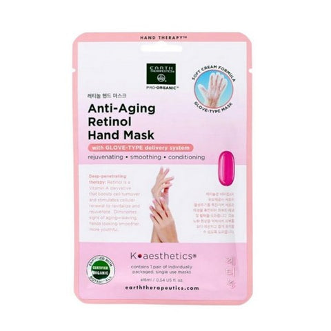 Earth Therapeutics, Retinol Anti Aging Hand Mask, 1 PAIR