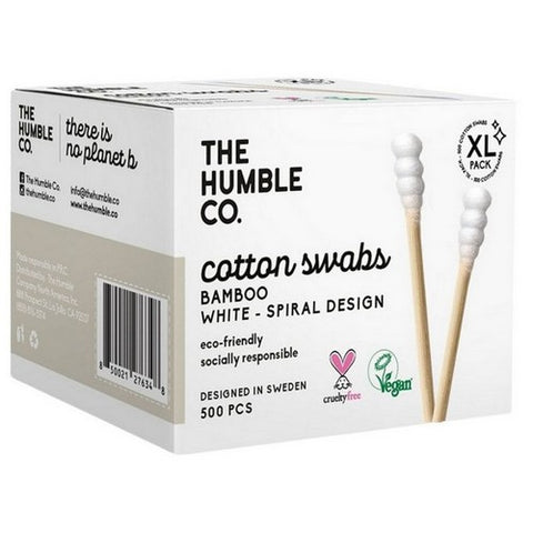 The Humble Co, Cotton Swabs White Spiral, 500 Counts