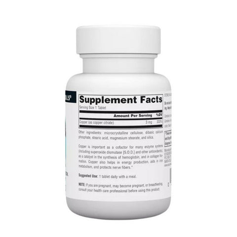 Source Naturals, Copper, 3 mg, 120 Tabs