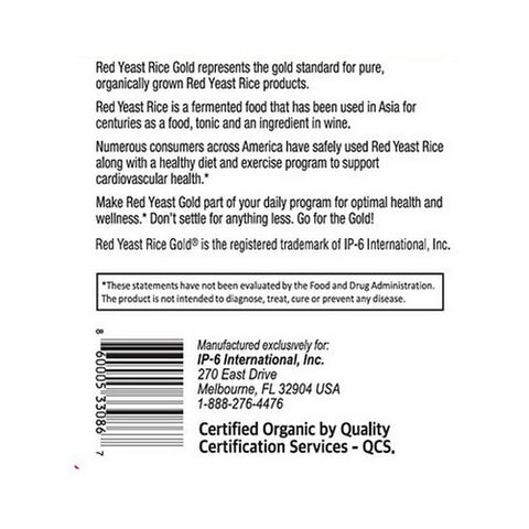 IP-6 Internional INC, Ip6 Red Yeast Rice Gold, 240 Caps