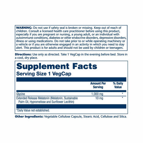 Solaray, Melatonin with L-Glycine, 10 mg, 100 Count