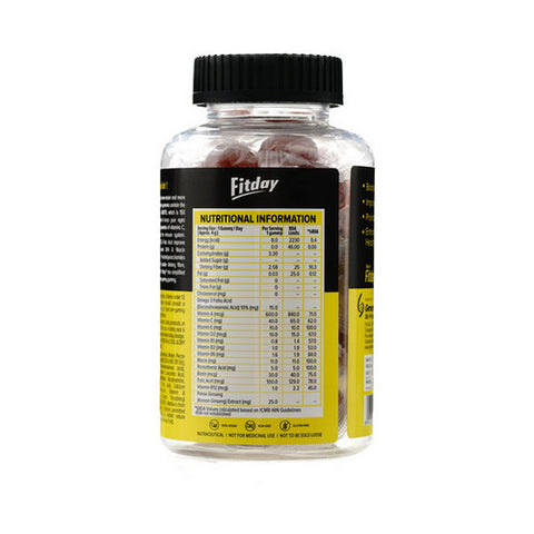 Fitday, Fitday Multivitamin Gummies, Mixed Fruit Flavour 30 Chewable Gummies