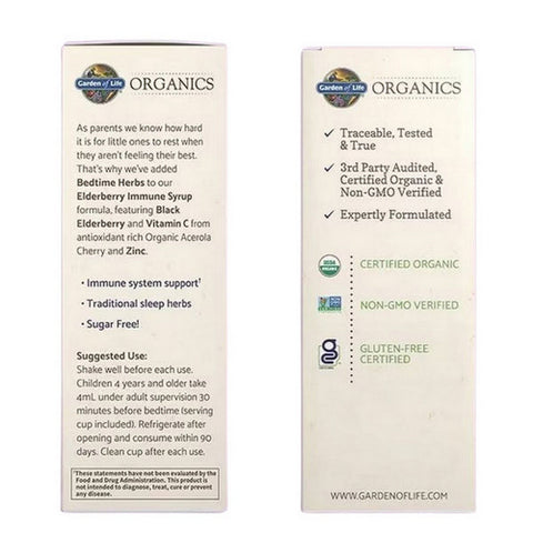 Garden of Life, Organics Kids Elderberry and Sleep Syrup, 3.92 Oz