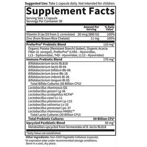 Garden of Life, Dr. Formulated Probiotics Immune, 50 Billion, 30 Caps