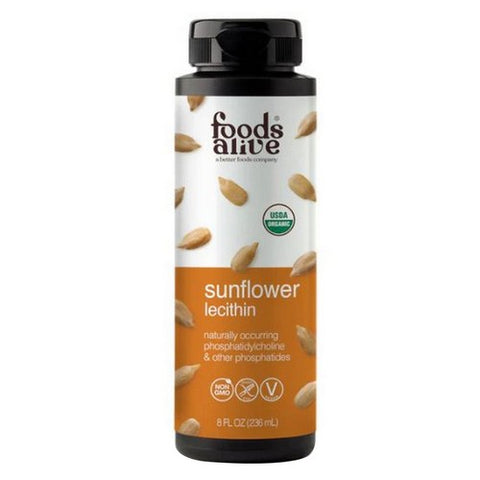 Foods Alive, Organic Sunflower Lecithin Liquid, 8 Oz