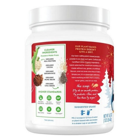 Orgain, Organic Plant Based Protein Powder, Peppermint Hot Cocoa 1.02 Lb