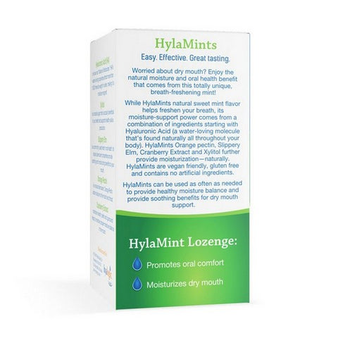 Hyalogic, Hyaluronic Acid for Dry Mouth Mint Flavor, 60 Lozenges