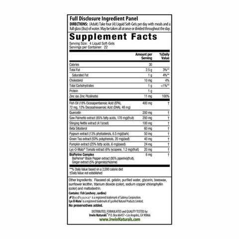 Irwin Naturals, Pro-Active Male Prosta-Strong Healthy Urinary Flow, 90 Liquid Softgels