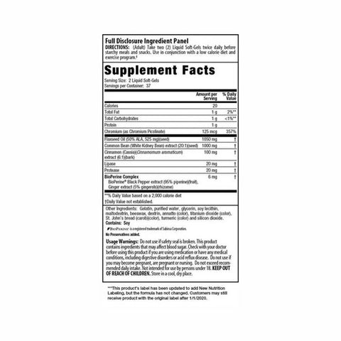 Irwin Naturals, Maximum Strength 3-in-1 Carb Blocker, 75 SoftGels