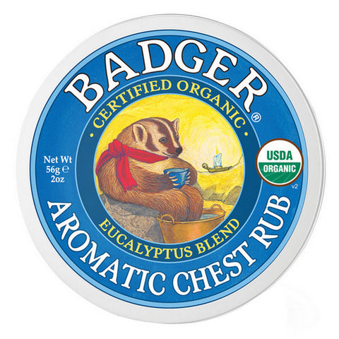 Badger Balm, Aromatic Chest Rub Tin, 2 Oz