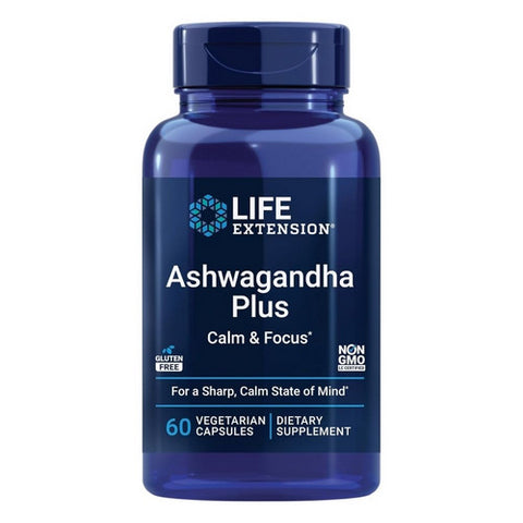Life Extension, Ashwagandha Plus Calm & Focus, 60 Caps