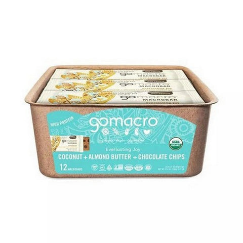 Gomacro, MacroBar Coconut Almond Butter Chocolate Chip, 12 Count