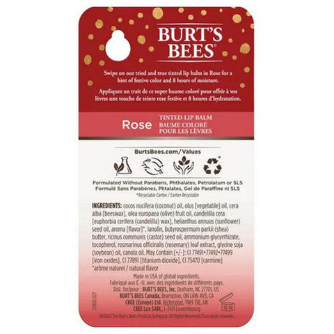 Burts Bees, Rose Tinted Lip Balm Blister Box, 0.15 Oz Burts Bees