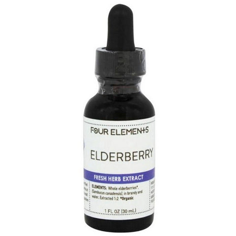 Four Elements Herbals, Elderberry Tincture, 1 Oz