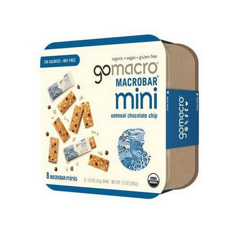 Gomacro, Organic Oatmeal Chocolate Chip Mini, 8 Count