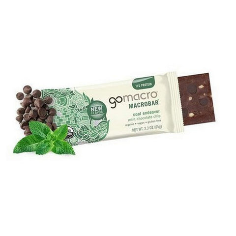 Gomacro, MacroBar Mint Chocolate Chip, 12 Count