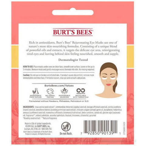 Burts Bees, Rejuvenating Eye Mask, 0.02 Oz