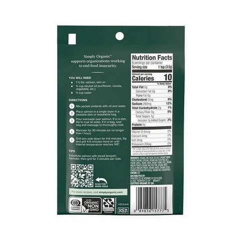 Simply Organic, Organic Teriyaki Marinade Mix, 0.99 Oz