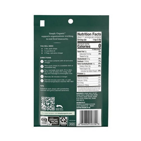 Simply Organic, Organic Chimichurri Marinade Mix, 0.71 Oz