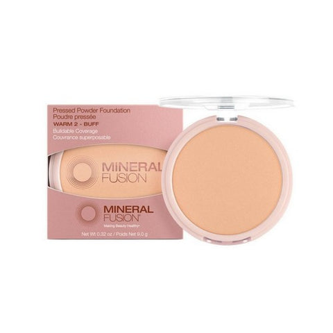 Mineral Fusion, Warm 2 Buff Pressed Powder Foundation, 0.32 Oz