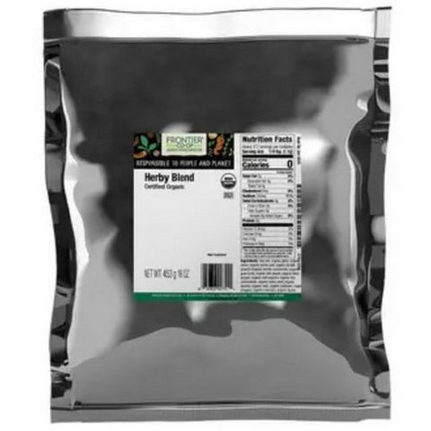 Frontier Coop, Organic Herby Seasoning Blend, 1 Lb