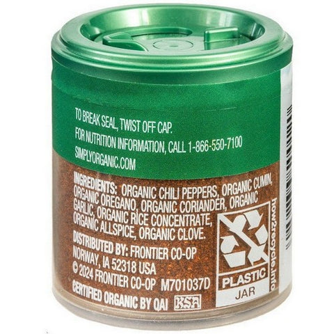Simply Organic, Organic Chili Powder, 0.60 Oz