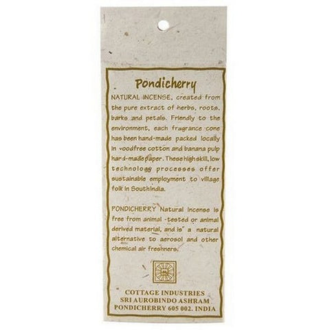 Pondicherry Natural Incense, Sandalwood Incense Cones, 20 Count